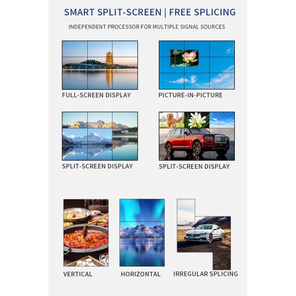 55 Inch CSOT SCREEN 3.5mm Splicing Advertising Elevator DID LCD Video Wall Package Retailer Led Wall/Screen for Wayfinding, Medical Treatment