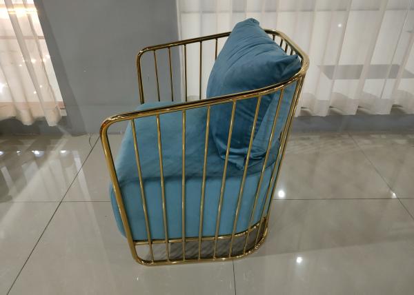 Quality Luxurious Velvet 59cm 76cm Wrought Iron Sofa Set for sale