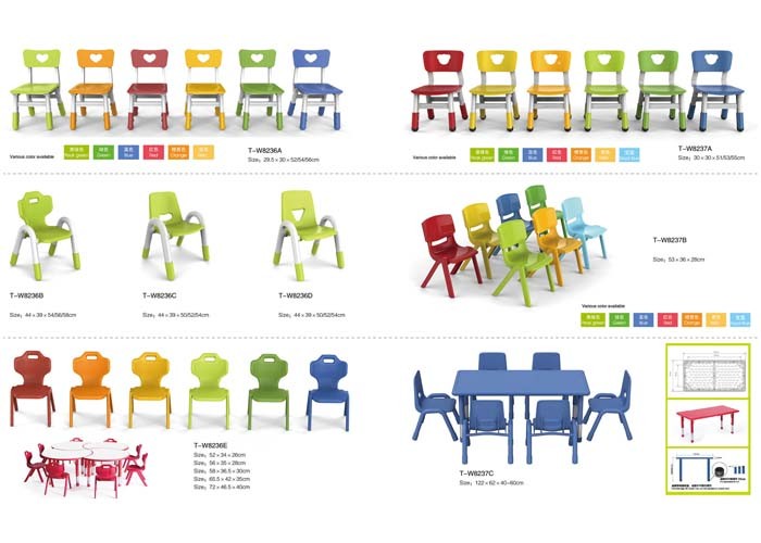 Healthy Safe Kindergarten School Furniture Burr Free Attrative Colors Wood Material
