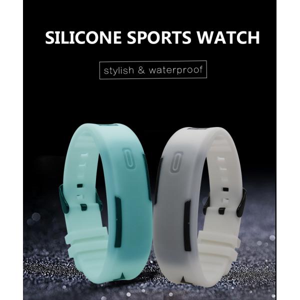 Unisex Analog Digital Sports Watch Silicone Strap ODM Digital Wristband Watch