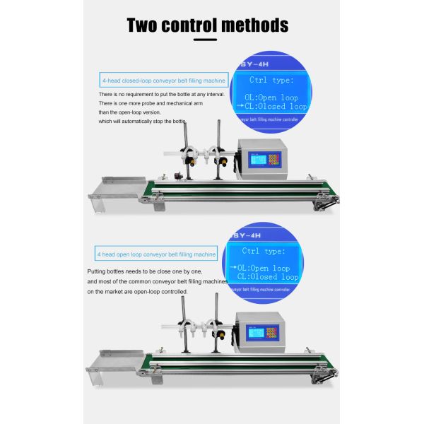 Automatic Peristaltic Pump Small Liquid Filling Machine Four Line Conveyor Belt Filling Machine Essential Oil Eye Drops Chemical Liquid Perfume Liquid