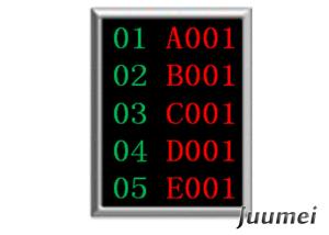 China Queue Number Display Function and Indoor Usage Juumei Queue Token Number Dot Matrix LED Counter/Teller Display wholesale