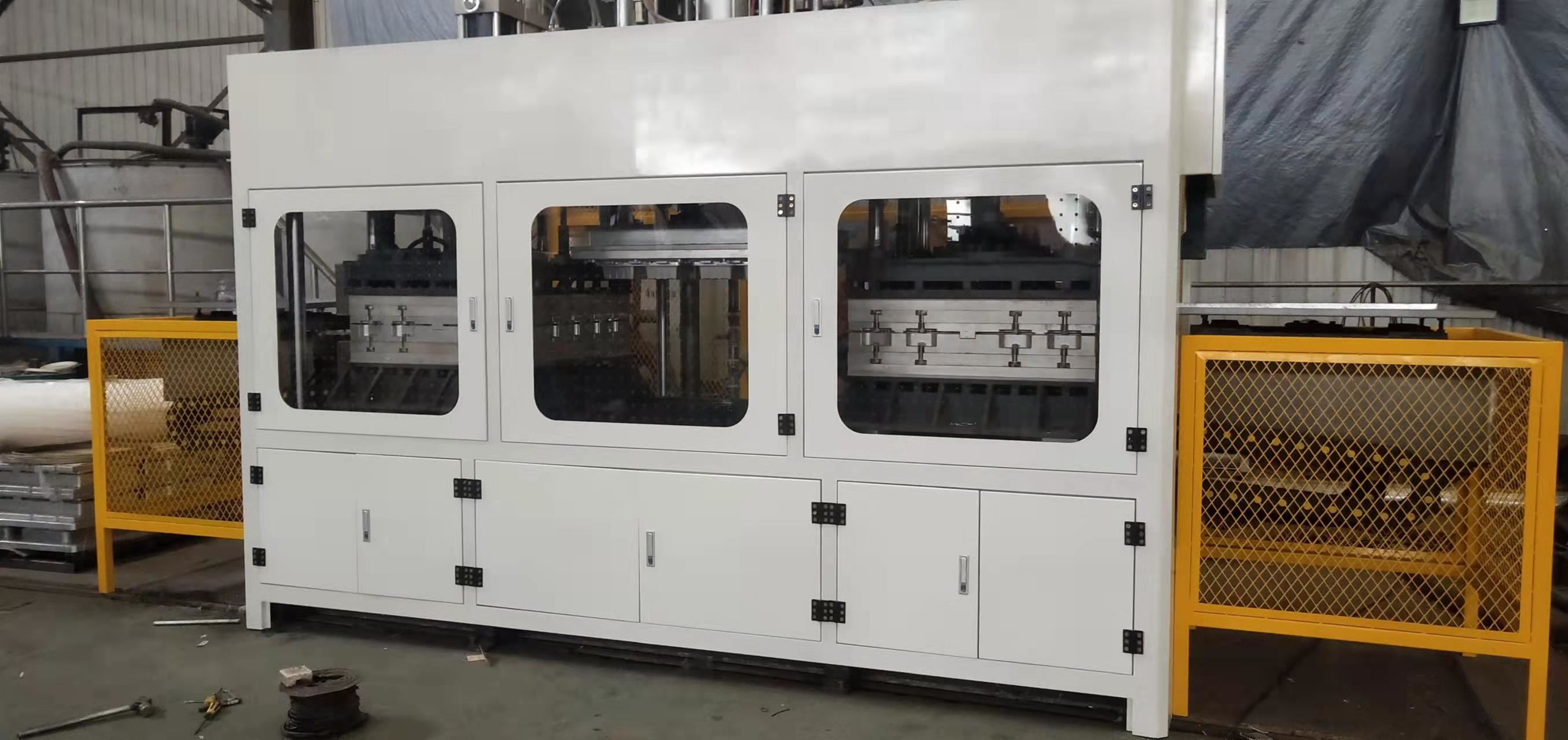 Sugarcane Use Paper Pulp Moulding Machine , Plate Thermoforming Machine 30kw
