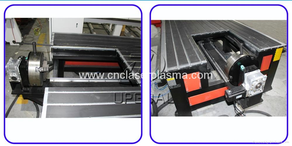 Underneath diameter 300mm rotary axis & part of removable T slot working table