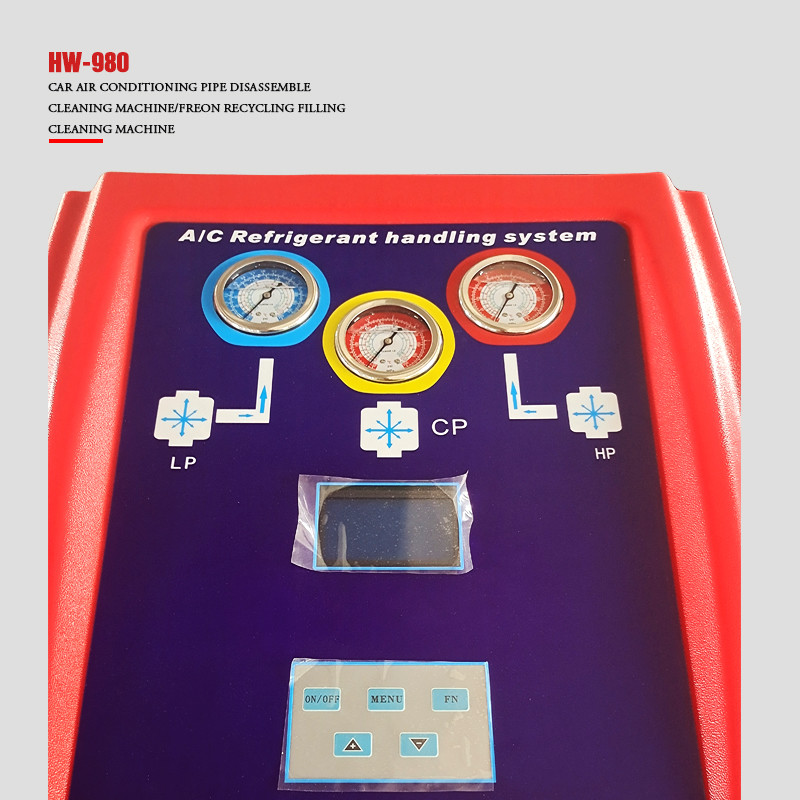 750W Car AC Gas Charging Machine Gas Refrigerante R134a HW-980 CE