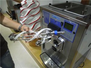 China Countertop Triple Flavor Ice Cream Making Machine With Air Pump High Overrun wholesale