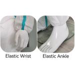 Lightweight 55GSM-70GSM White SMS Disposable Protective Coverall with Taped Seam