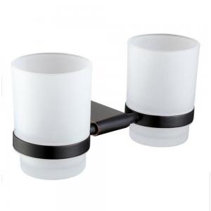 China ORB Hotel Bathroom Accessory Double Tumbler Holders Toothbrush Holder Wall Mounted wholesale