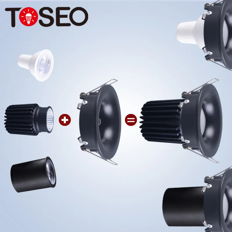 Customized Recessed Led GU10 Downlights Waterproof Bathroom