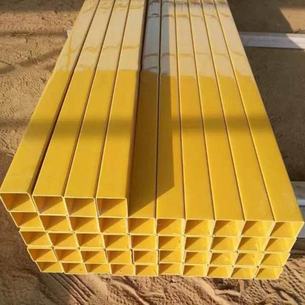 Structures High Strength Fiberglass Flat Tube FRP Plastic Composite Rectangular Pole Length 1m to 11.6m
