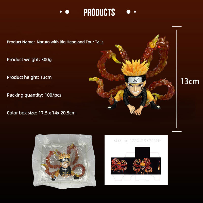 MODEL TOY Anime Heroes Nine Tailed Fox Game Figurines Interactive Action Figures Toy Dolls