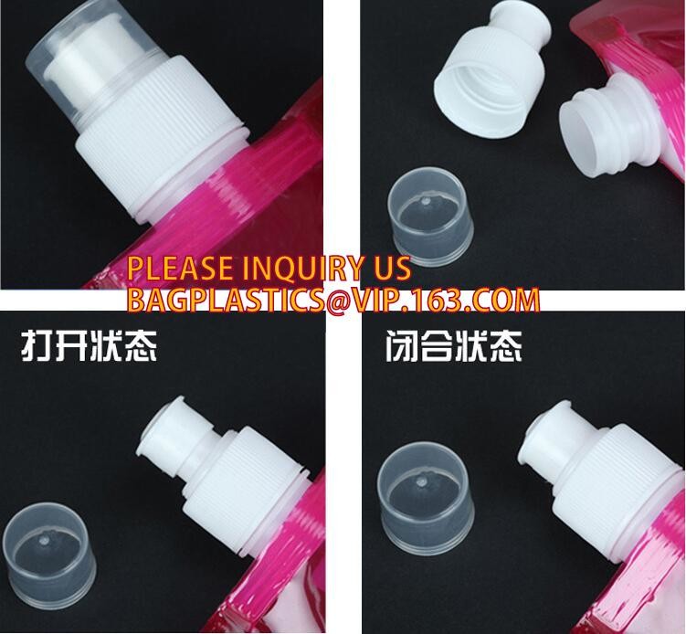 biodegradable eco-friendly FDA clear juice sealed drink pouches translucent reclosable hand held zipper plastic drinking