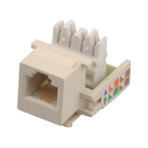 China Cat3 6P4C RJ11 Inline coupler keystone jack for telephone wholesale