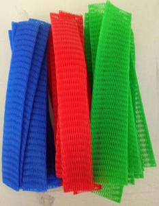 China Wine Bottle Net Protective Mesh Sleeving , Mesh Sleeve Plastic Tube Netting Colorful wholesale