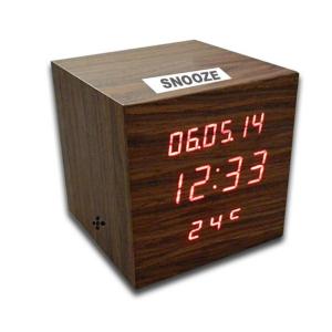 China Digital LED Wooden Clock with Calendar, Radio, Bluetooth and Loudspeaker wholesale