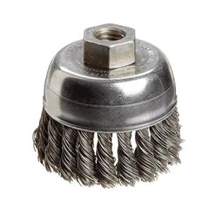 China Copper Steel Twist Knot Wire Brush , Dust Proof Cup Type Wire Brush on sale