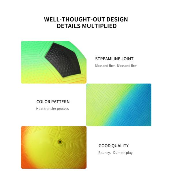 Sport Design Rainbow Inflatable Playground Ball Odorless Antiburst