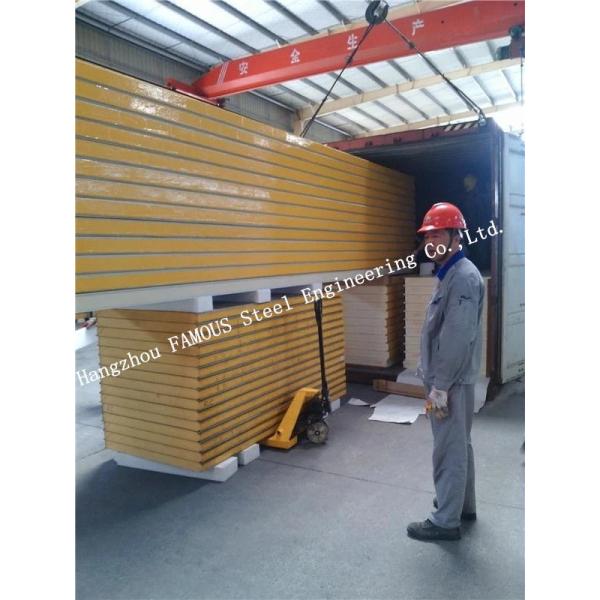 Fast Construction Easy Installation Rock Wool Sandwich Panels Water Proof Wall Systems