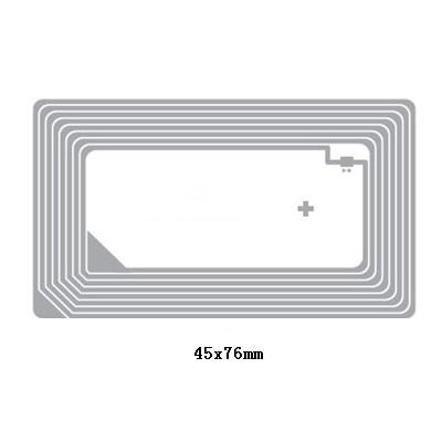 Quality 45x76mm HF RFID Inlay PET Material 13.56MHZ Frequency Etched Antenna for sale