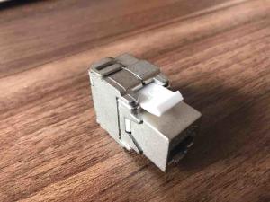 China FTP Cat6 Punch Down Keystone Jack RJ45 180 Degree Metallic Color OEM / ODM wholesale