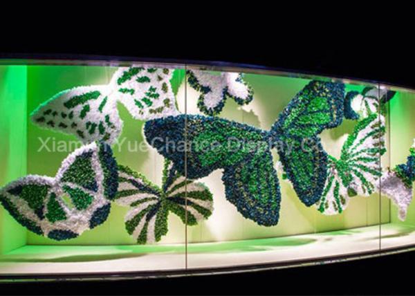 Quality Decorative Fabric Butterfly Made From Fake Flower Customized Design Display Decorations for sale