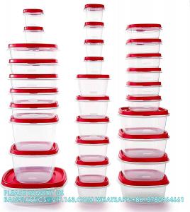 Food Storage Containers With Lids, Salad Dressing And Condiment Containers, Steam Vents, Microwave And Dishwasher