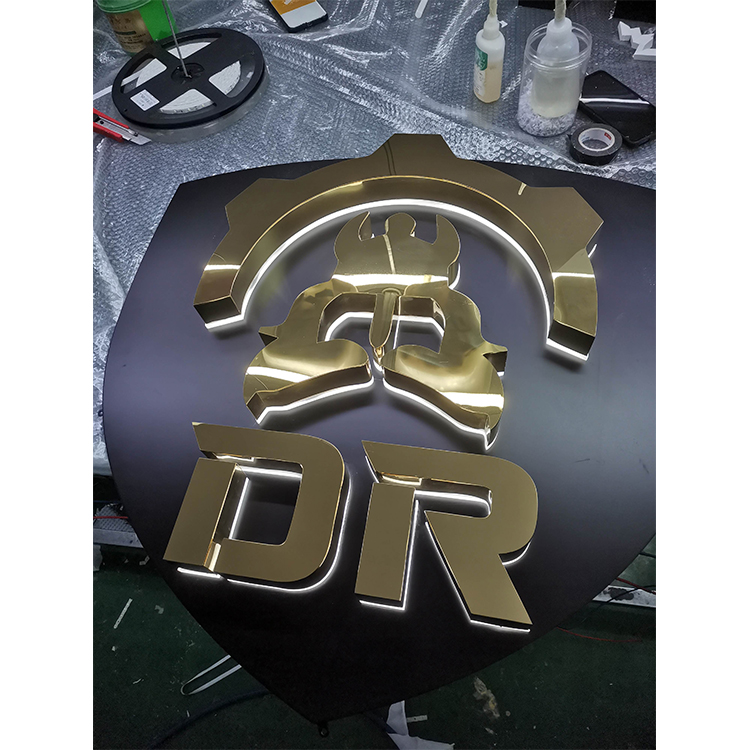 Customization Backlight Number Led Logo Signs Outdoor Business Company Decor 3D Backlit Metal Sign Letter