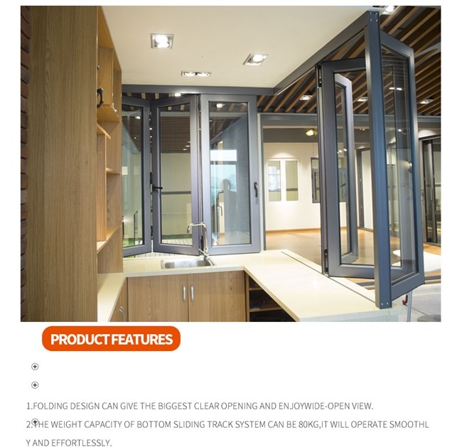corner bi fold door,exterior bi fold door,soundproof bi-fold door,bi-fold aluminum door
