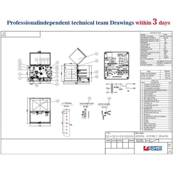 Installation example of pad mounted transformer
