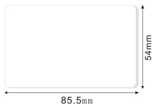 Glossy Surface PVC Business Cards CR80 Standard Size 85.5 x 54 mm