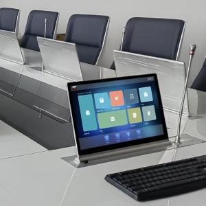 Conference Equipment Computer Monitor Lift Table LCD Computer LCD Lifting Table Paperless Conference Room System