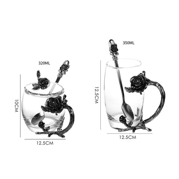 Tall 350ml Short 320ml Crystal Tea Cup Home Decorations Crafts