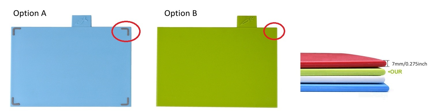 Household Essentials Chopping Board Set in Non-stick PP Material with Newest Colors