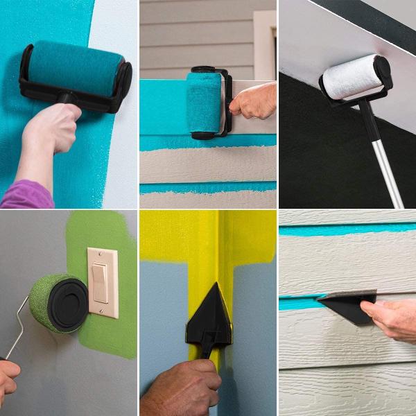 9Pcs Renovator Paint Runner Pro Roller Set DIY Home Wall Decorating