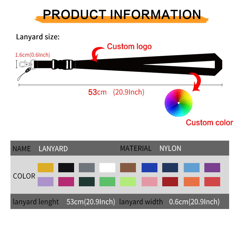 Polyester Silicone Phone Lanyard Necklace Holder Strap Color Printing For Wedding Promotional
