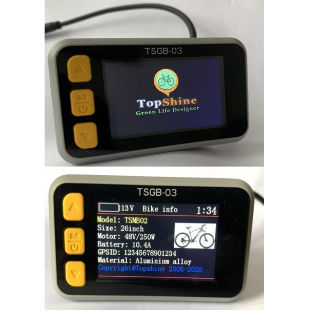 Remote Ebike GPS Tracker With Colorful LCD Display Bluetooth RFID Anti Theft System