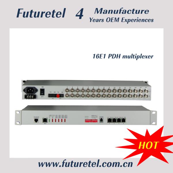 Quality 16e1 multi-sevice single mode pdh fiber optic communication  multiplexer for sale