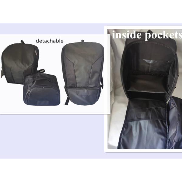 Detachable Bike Helmet Backpack Bag Red With Dry / Wet Separation