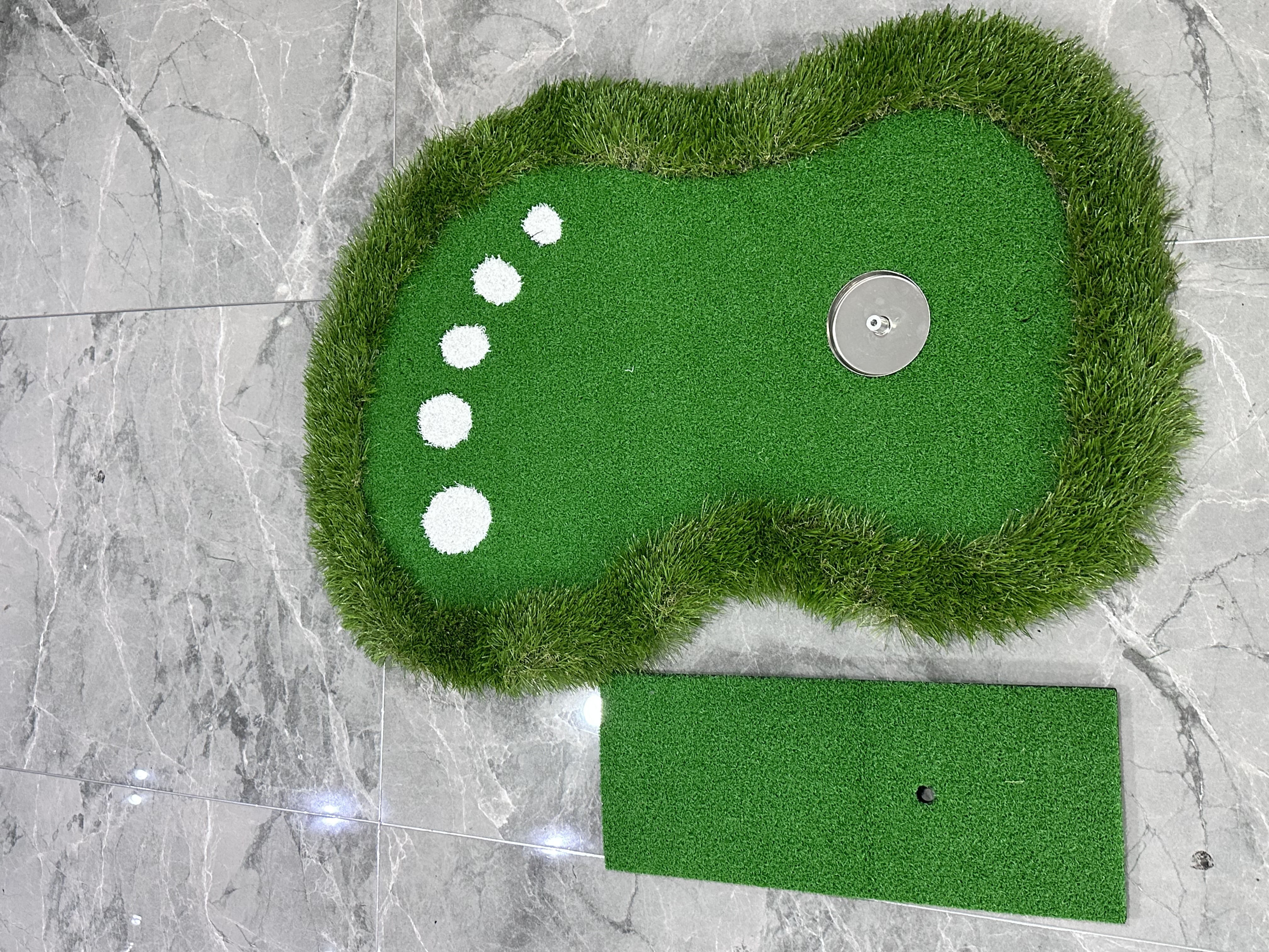 Artificial Grass and Cages Mats 2024 Inflatable Floating Green Mat for Outdoor Golf Game