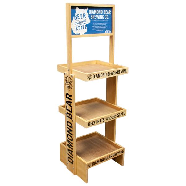 New arrival wood display stand bottle display rack for healthcare products