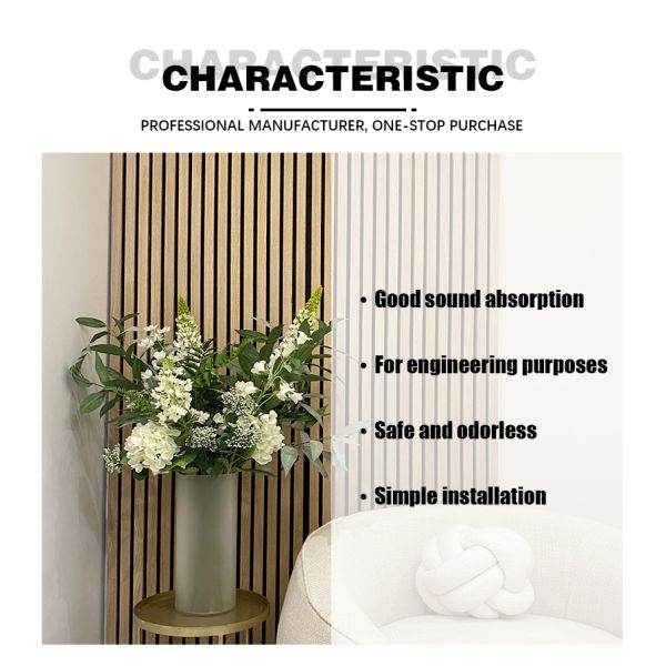 Wood Slat Acoustic Panel Using MDF For Enhanced Sound Absorption