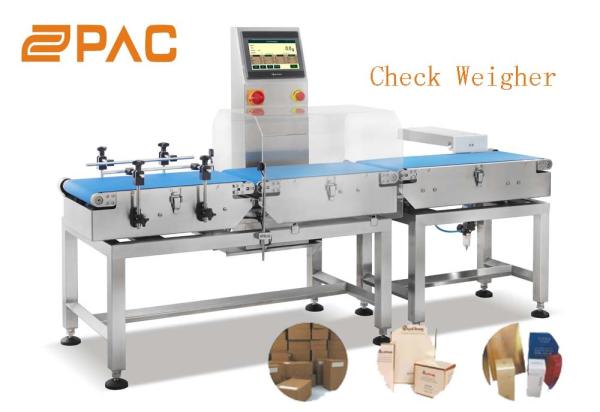 Quality Industrial Online Check Weigher Machine 10g Accuracy 30 WPM Max Speed weight check for sale