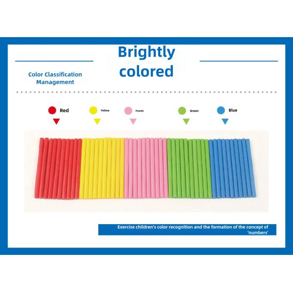 Wooden Counting Sticks Preschool Math Training Intelligence Teaching Calculation Baby Toy Montessori Educational Toy