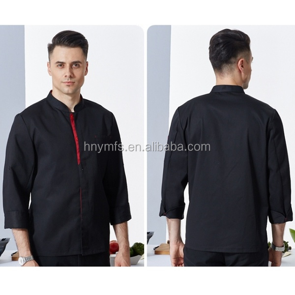 Fashion colourful chef uniform with logo customized service modern restaurant uniforms