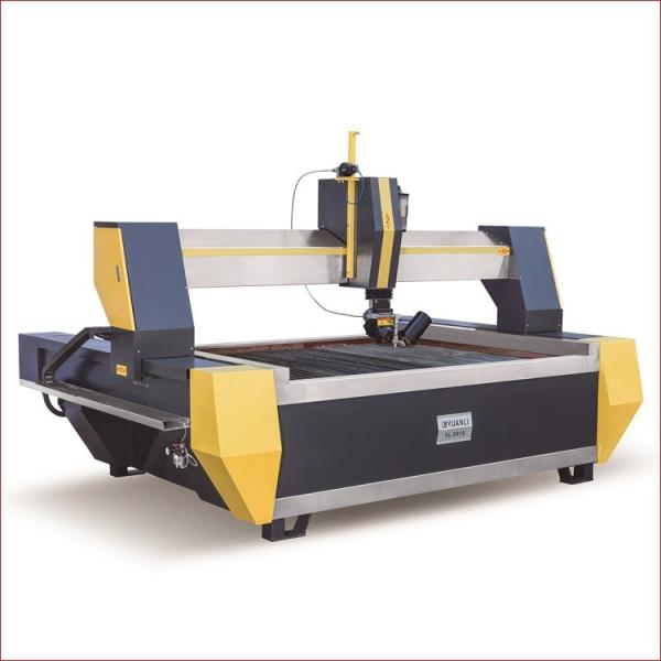 Quality 5 Axis Gantry Waterjet Tile Cutter Metal Stone Glass Aluminum Cutting Machine 37kw for sale