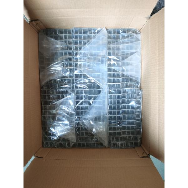 Galvanized steel impaling clips for acoustic panels