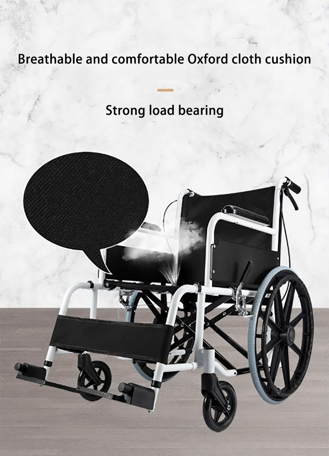 Premium Foldable Portable Wheelchair for Daily Use and Rehab