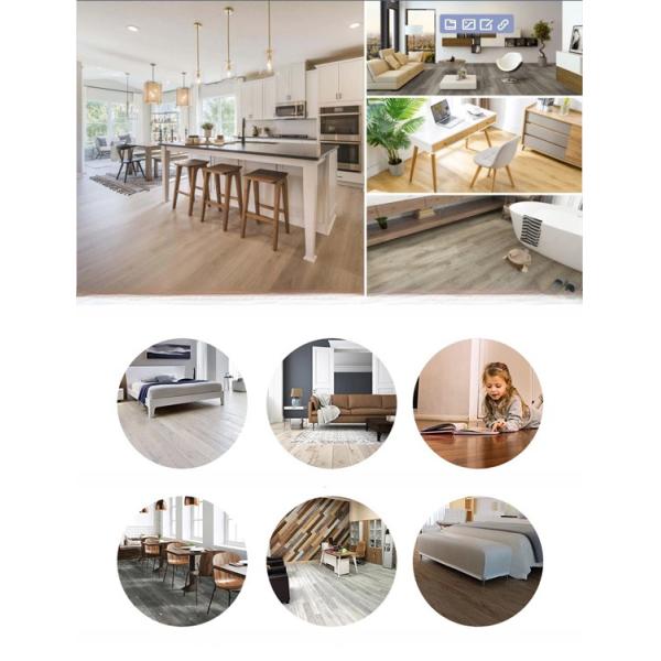 UV Coating Laminate Floors Indoor 100% Waterproof Rigid Core SPC Solid Wood Flooring