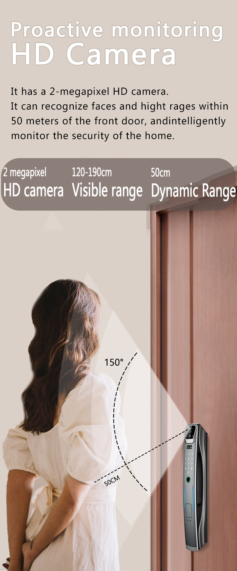 S937MAX Video Face Lock with 3D Face Recognition and Emergency Power USB 6kg/pcs