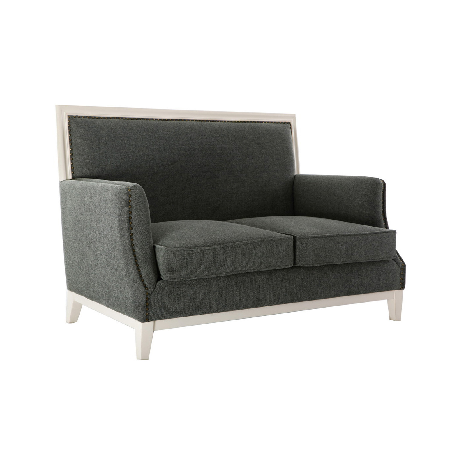 Fashion luxury design of Hotel Lobby furniture reception sofa set made by Leather cushion in Glossy painting legs